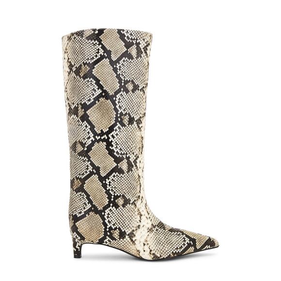 Nakedvice 'The Stacey' Beige Leather Boot Size 5 - Picture 1 of 4